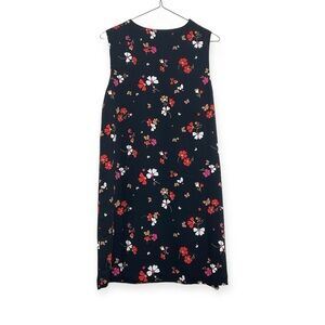 Modcloth Black Floral Sleeveless Shift Dress Size Large FLAW